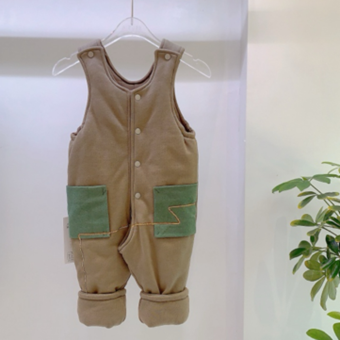 爱祖儿背带棉裤 可机洗