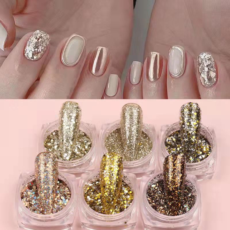 甜呱美甲银星银鳞