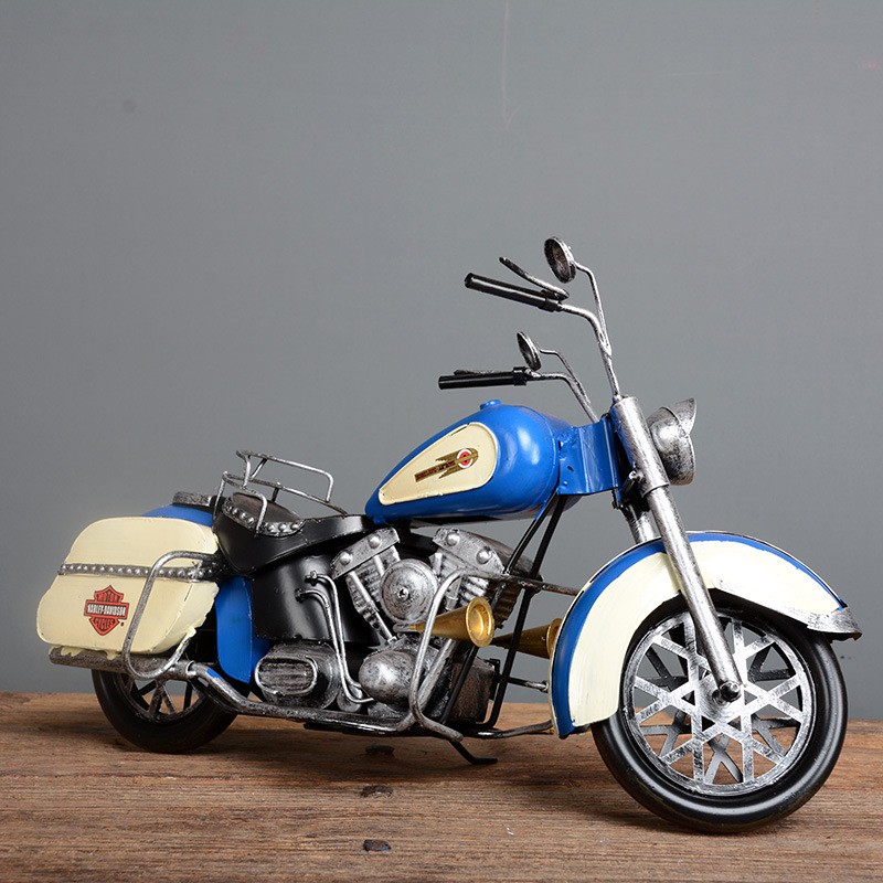 复古创意摆设铁艺摩托车模型道具橱窗吧台摄影铁皮风格装饰工艺品