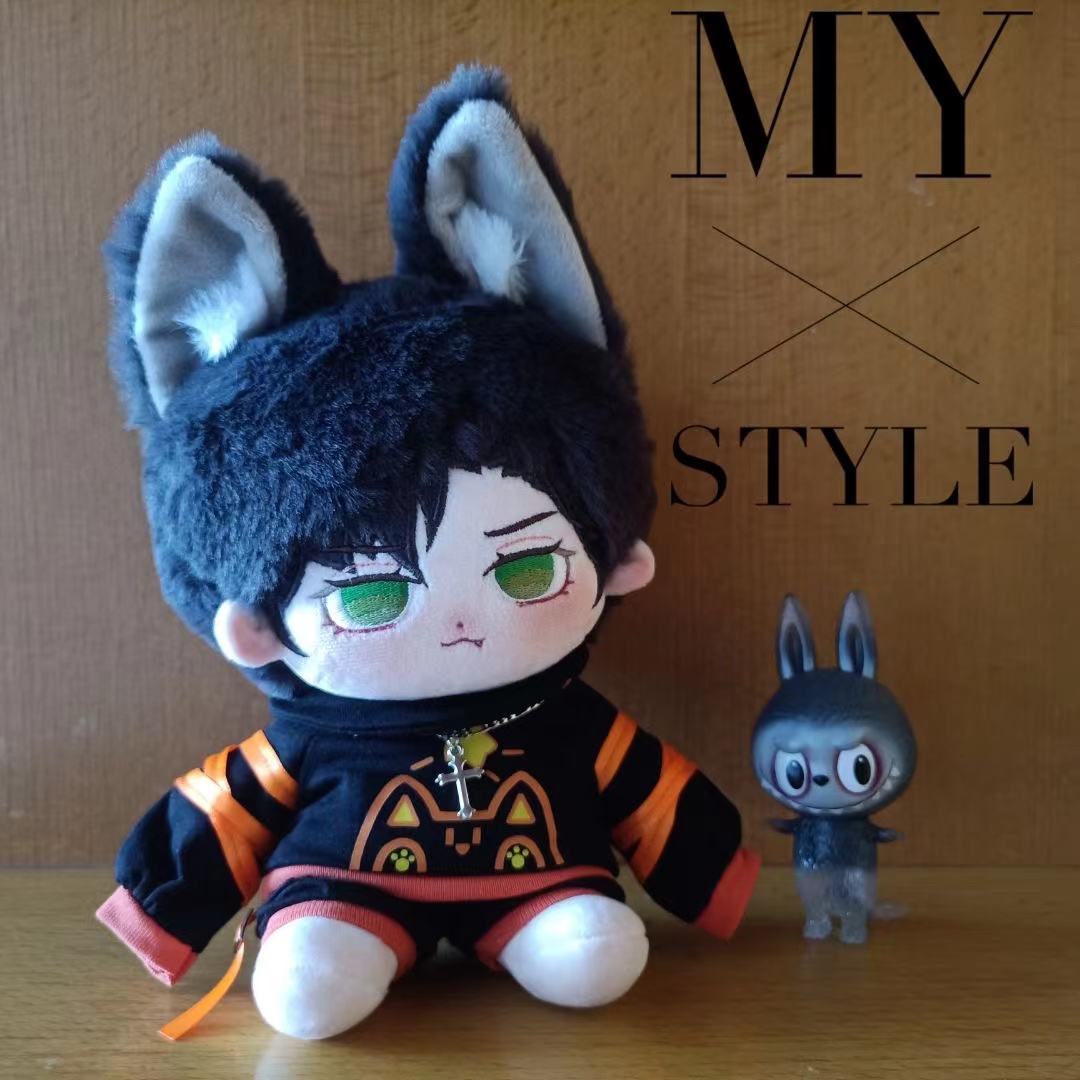 原创20cm兔毛大尾巴棉花娃娃帅米米棉花美娃娃玩偶裸娃儿童玩具