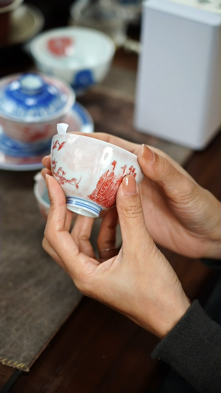 【闪购商品】詺兮清窑洛神赋小鸡心杯
