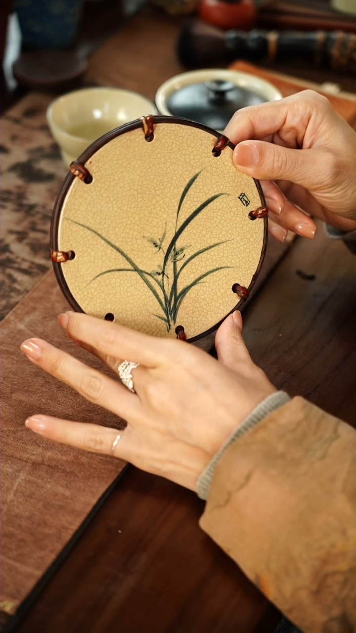 【闪购商品】溪元圆壶承-兰花