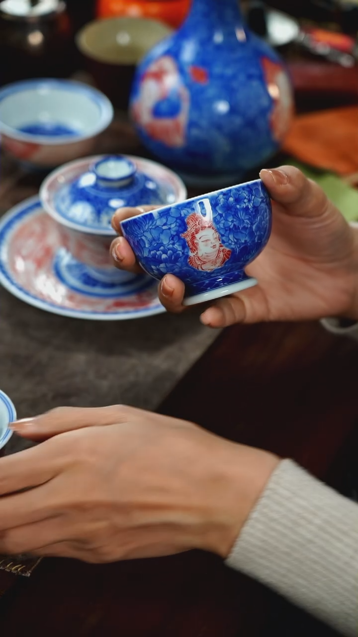 【闪购商品】詺兮清窑-花开见佛凤心杯