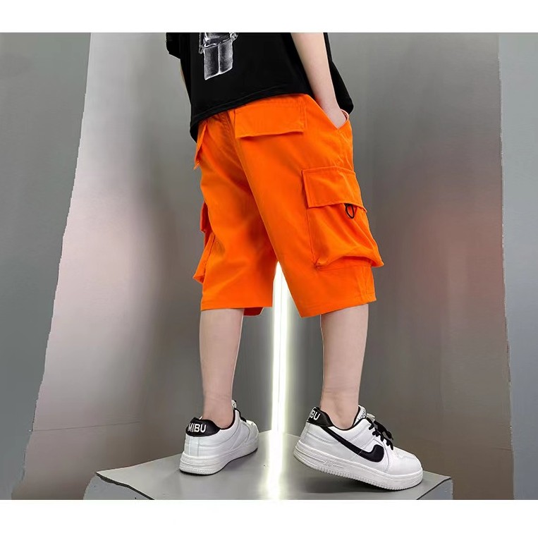 儿童男童休闲夏季工装裤大童宽松工装