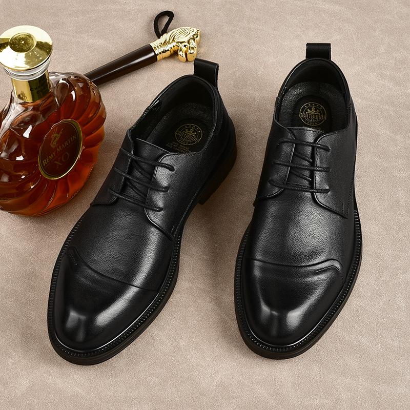 8912皮鞋男新款头层牛皮时尚潮流通勤男士正装商务百搭尖头上班鞋