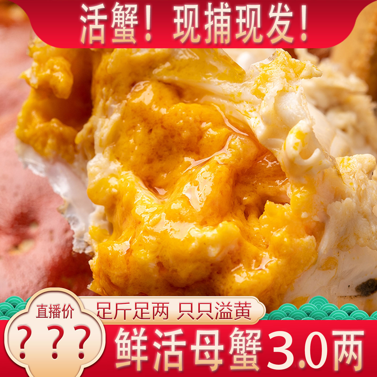 【活蟹】母蟹3两 10只 鲜活精品江苏螃蟹现货 成熟送礼顺丰冷链