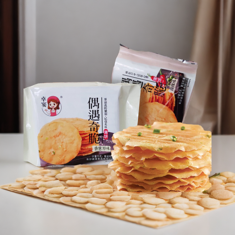 偶遇奇脆12袋卓宴薄脆早餐解馋酥脆饼干休闲食品解馋追剧必备零食