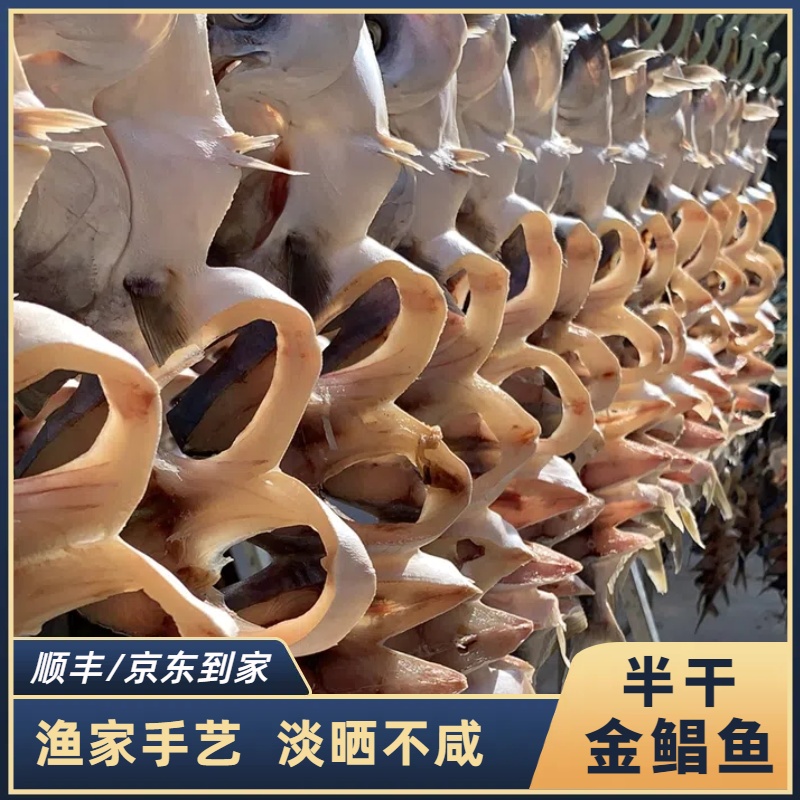 3条金鲳鱼干广东特产淡口金鲳鱼真空装送1包豆豉