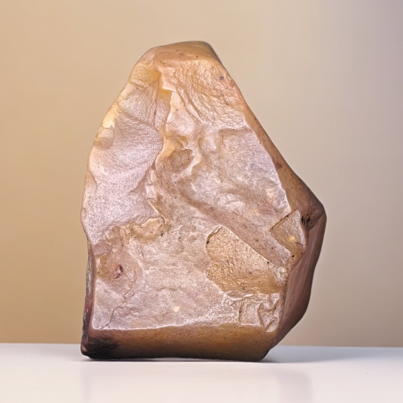 黄蜡石高硬度密度黄带紫雕刻高货精品草皮料