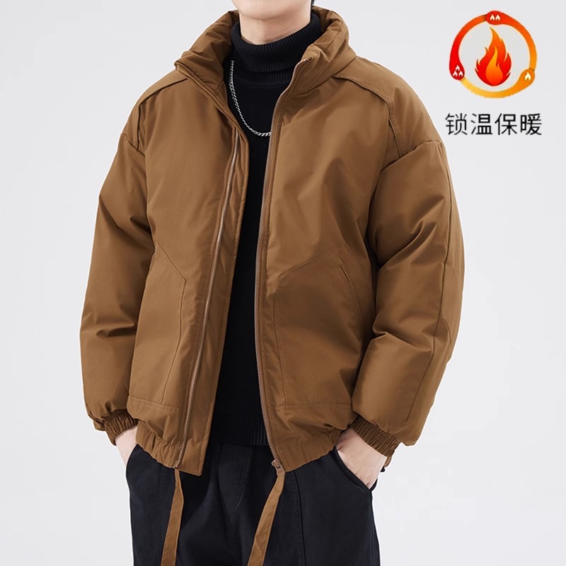 OUW简约男士棉衣冬季厚款休闲棉服潮牌百搭面包服保暖棉袄子外套