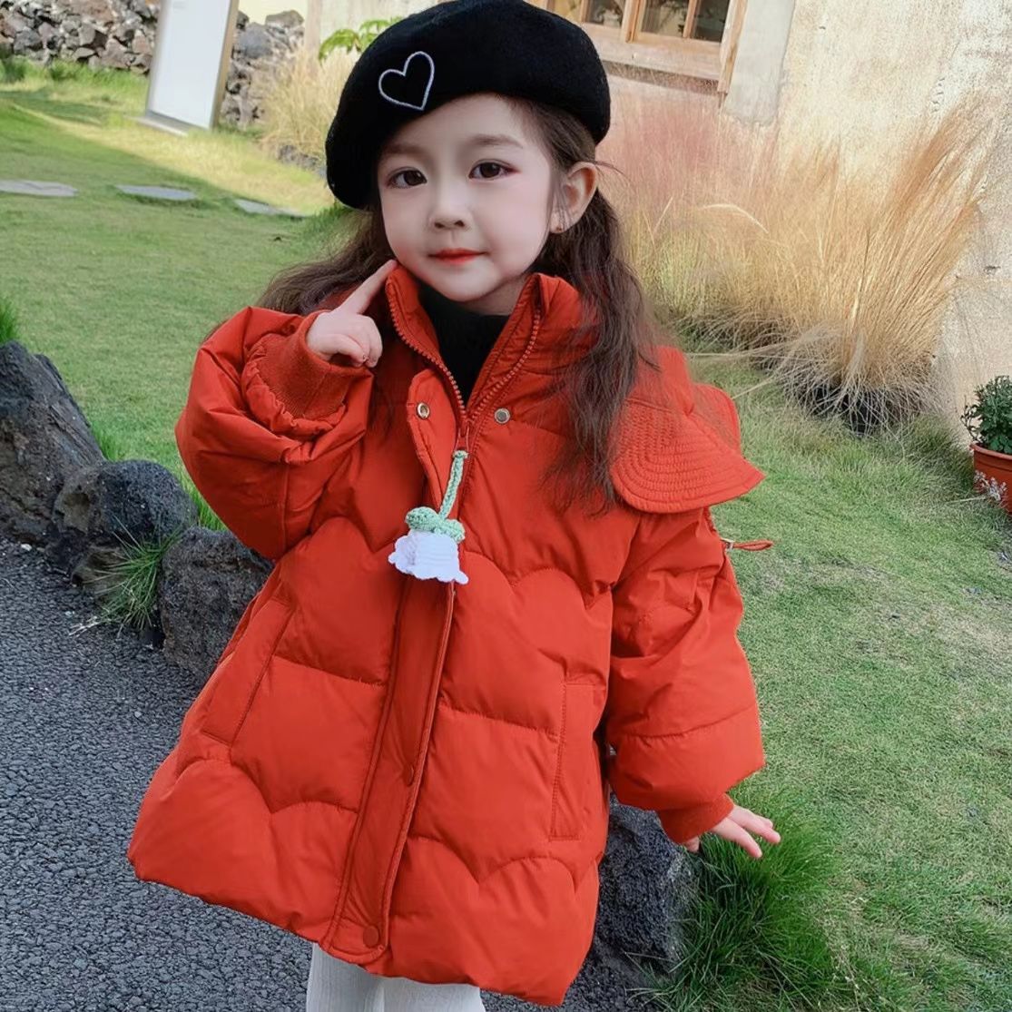 冬季服韩版洋气儿童中长款羽绒服新款加厚袄冬装女童外套潮