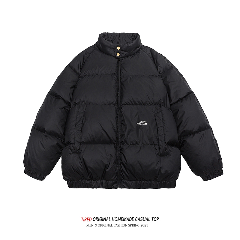 OLDTRIBE简约运动羽绒服男冬季情侣90白鸭绒保暖外套宽松休闲棉衣