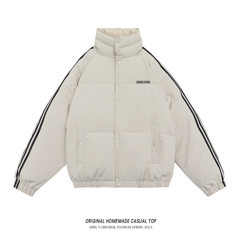 OLDTRIBE冬季潮流羽绒服情侣宽松90白鸭绒外套街头百搭休闲棉服男