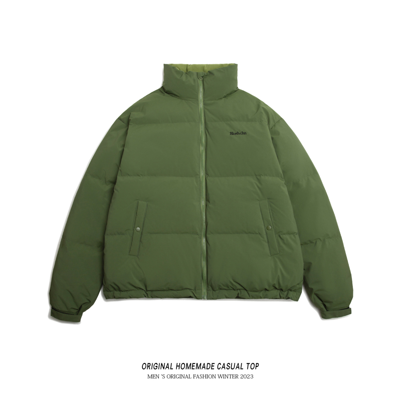 OLDTRIBE复古简约百搭羽绒服男女冬季情侣90白鸭绒面包服保暖外套