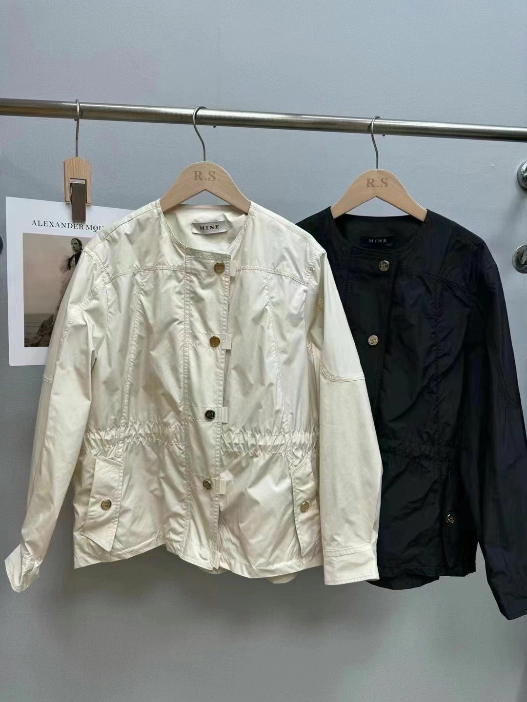 韩国2024新款经典款风衣黑白两色 小王和妈妈自留款