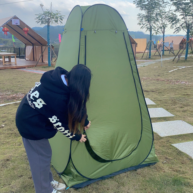 户外厕所帐篷 露营便携折叠淋浴加厚沐浴更衣移动露营洗澡神器