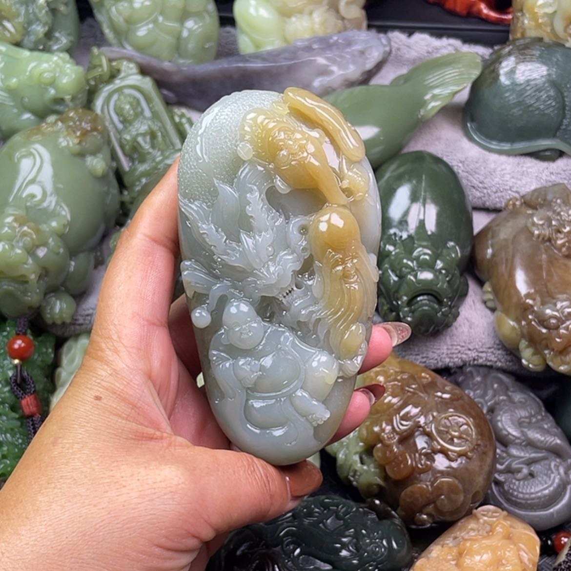 【闪购商品】和田玉挂件未镶嵌夏*可