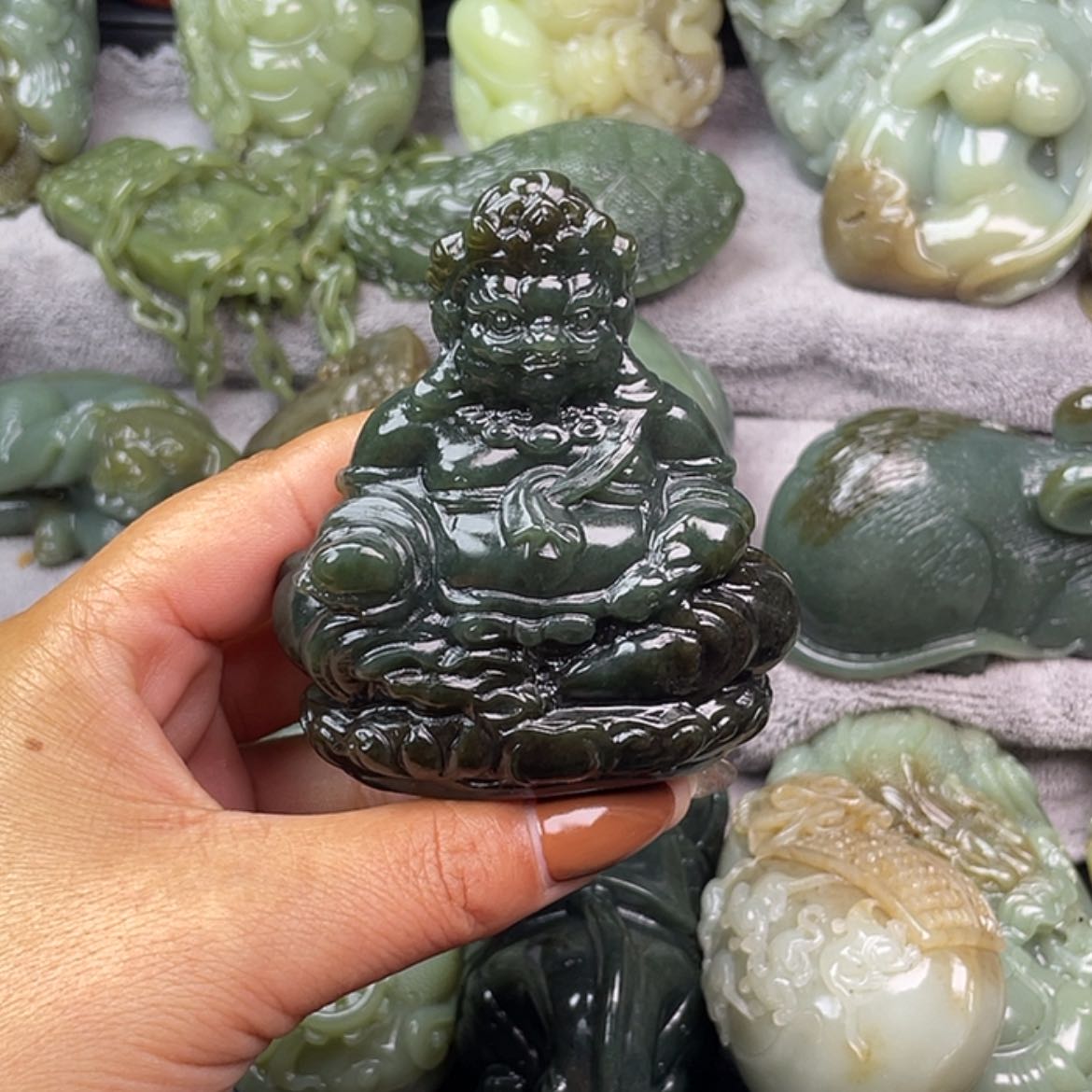 【闪购商品】和田玉手把件未镶嵌瓜*