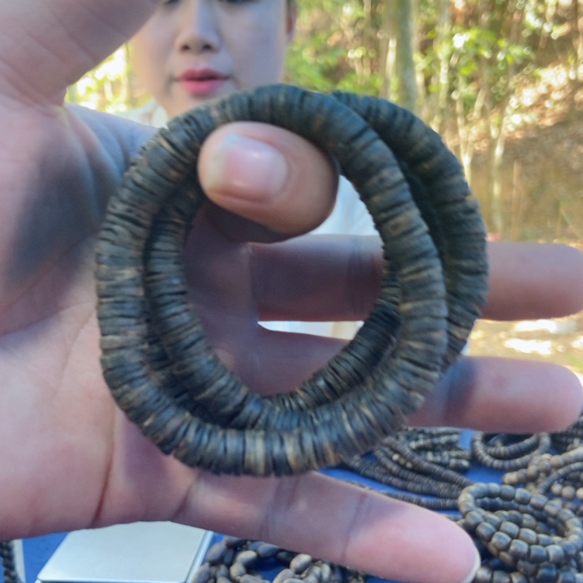 【闪购商品】沉香手串乌身圆叶沉水片珠9克多样性发一