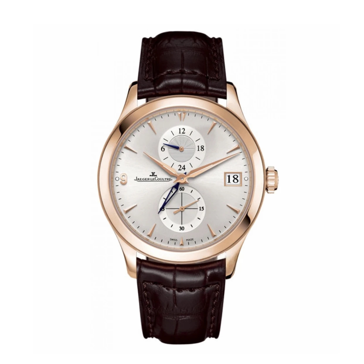 95新 Jaeger-LeCoultre/积家 大师系列机械18k金 双时区40mm  