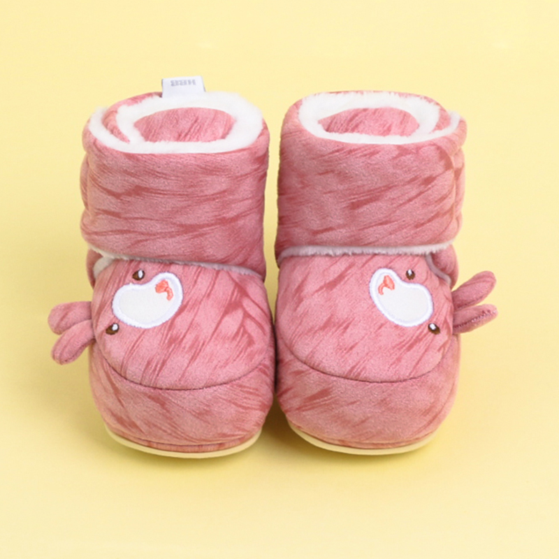 冬季3-6-12月软底学步鞋防滑加绒保暖婴儿鞋不掉鞋毛绒护脚步前鞋