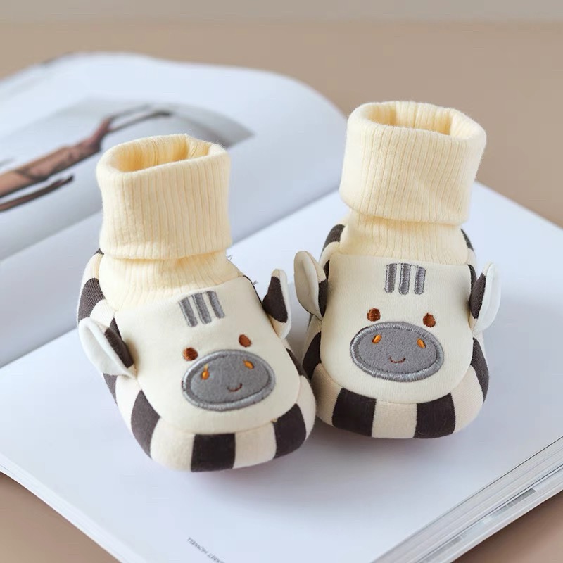 秋冬婴儿鞋保暖软底地板袜鞋男女宝宝鞋不掉鞋0-6-12婴幼儿学步鞋