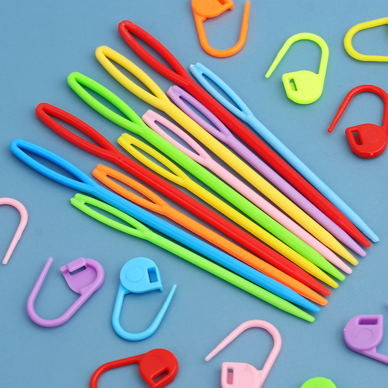 手工编织工具配件记号扣缝衣针塑料缝合针毛线钩针小别针防解别扣