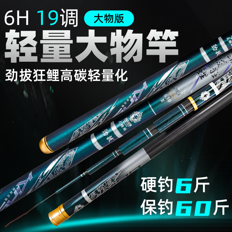 鱼竿手竿碳素超轻超硬19调性6h大物台钓竿