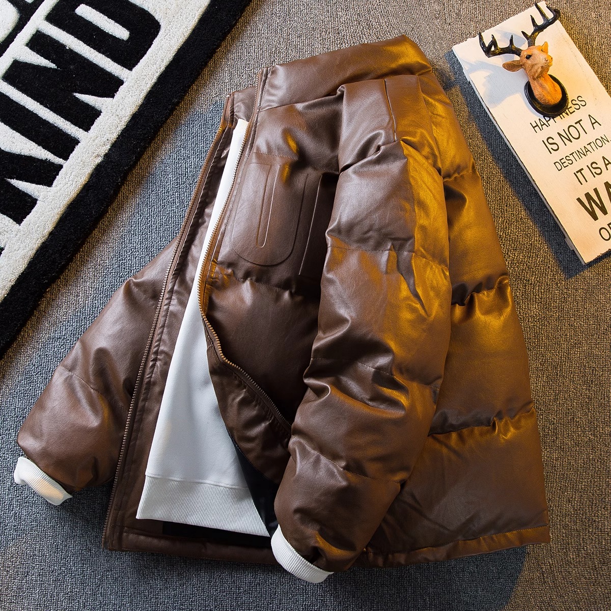 棉服男款秋冬季外套男2023新款韩版宽松休闲百搭加厚保暖立领棉袄