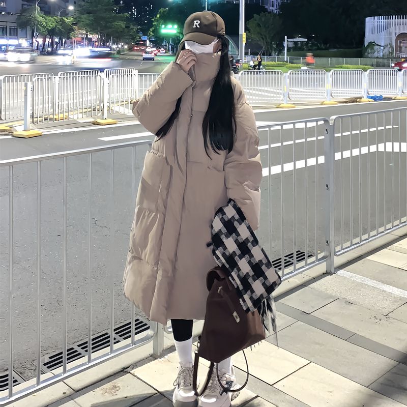以纯小众羽绒羽绒服女2023年新款冬季加厚韩系棉袄中长款小个子羽