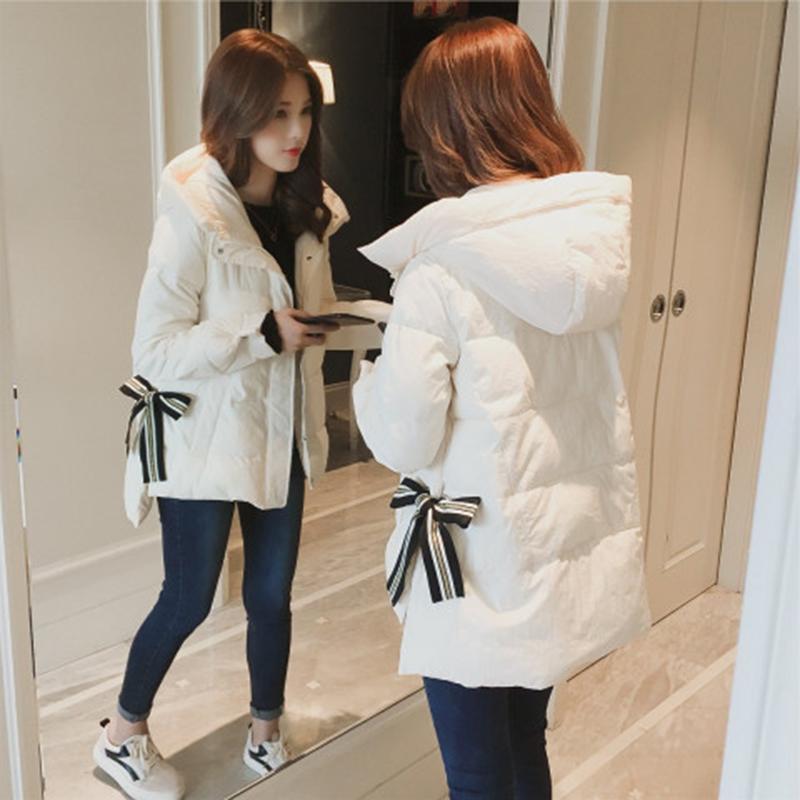 以纯2021新款潮牌女bf原宿风韩版中长款加厚学生羽绒服风衣外套潮