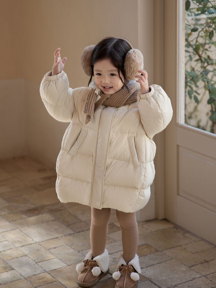 波司澄羽绒棉服中长款儿童新款女童洋气加厚户外小童冬装保暖