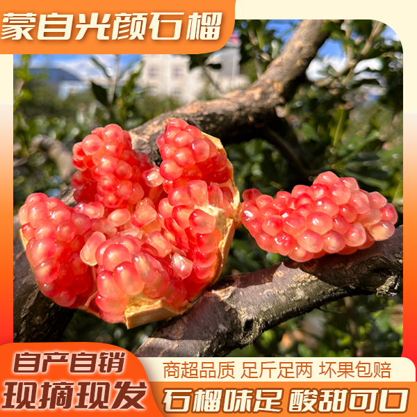 【自产自销】云南红河正宗蒙自石榴硬籽原产地直发八分甜两分酸水果