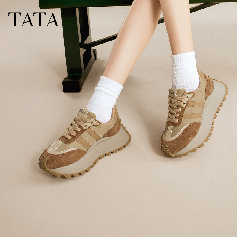 Tata他她复古阿甘鞋女厚底老爹鞋女DWBH1AM4