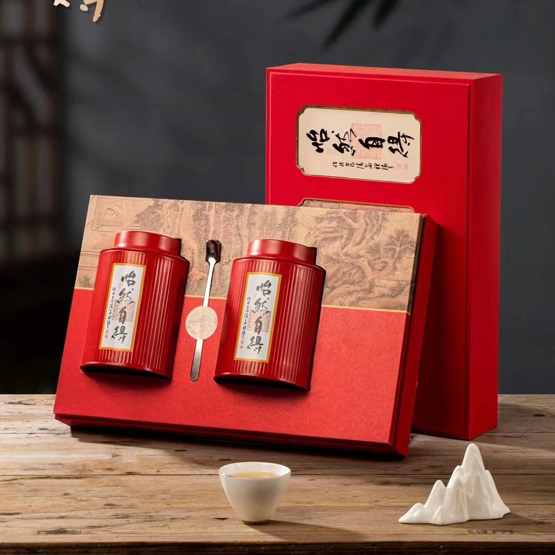 怡然自得 毛尖绿茶2罐礼盒伴手礼