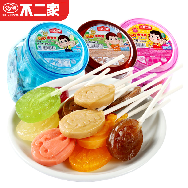 不二家棒棒糖桶装水果糖不售卖请勿拍童节礼物小零食水果味棒棒糖