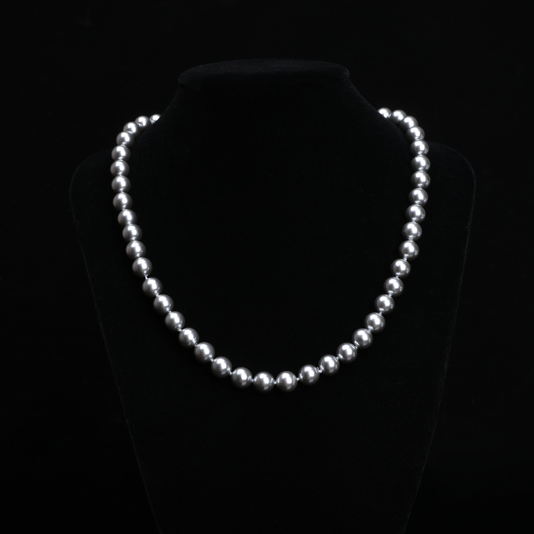 链子925银 「2025新款」时尚简约气质灰色全珠（8）素链-B361