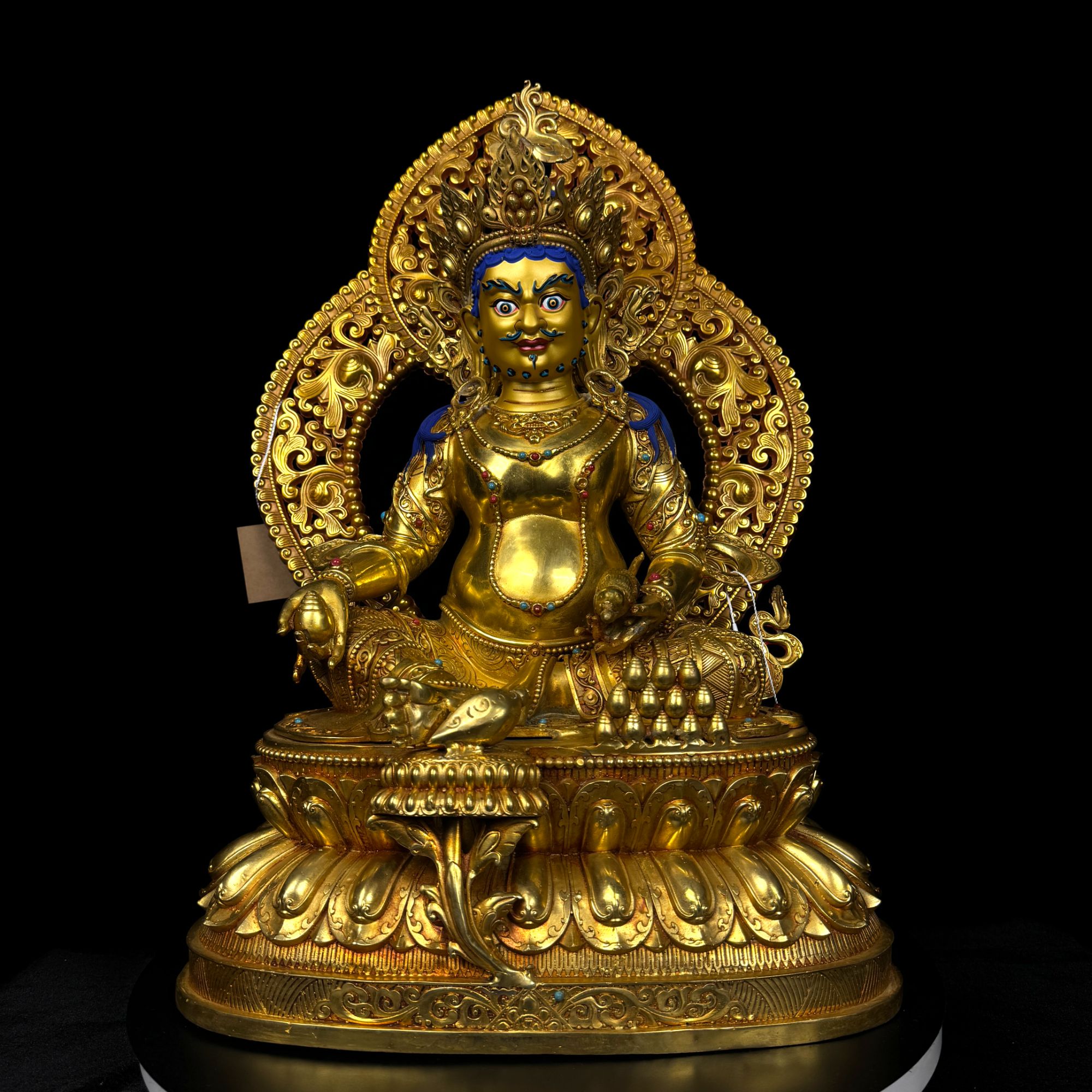 鎏金古金黄财神一尺五佛像