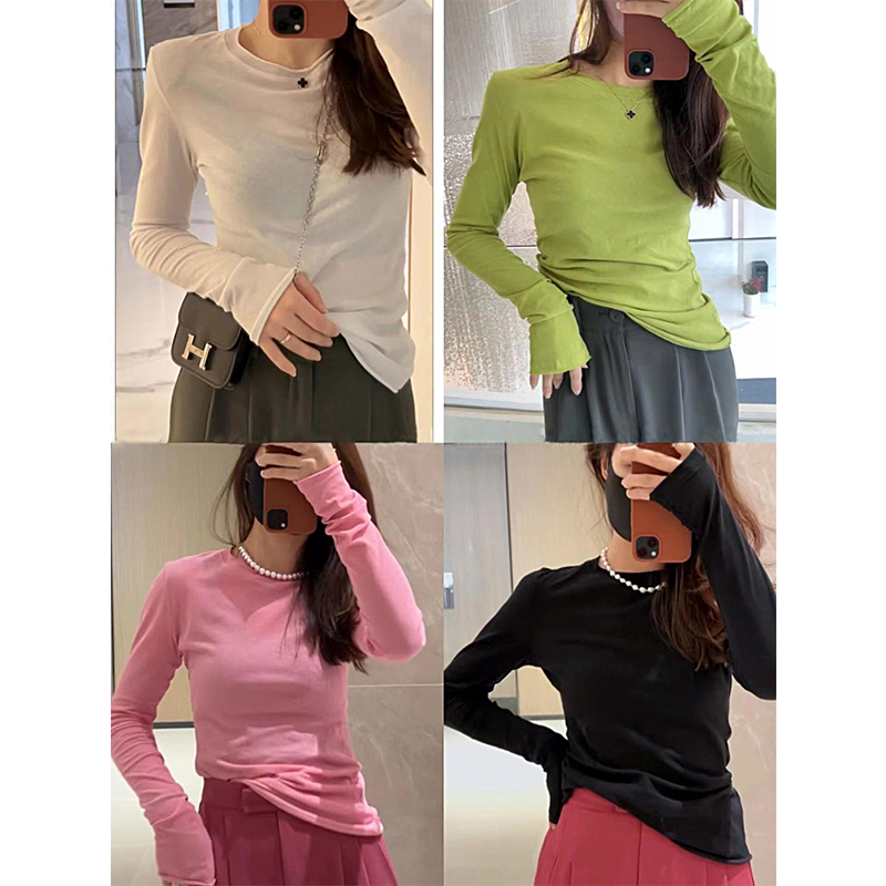 MosesQueen/魔西女王纸片人多色微透防晒薄款长袖T恤上衣