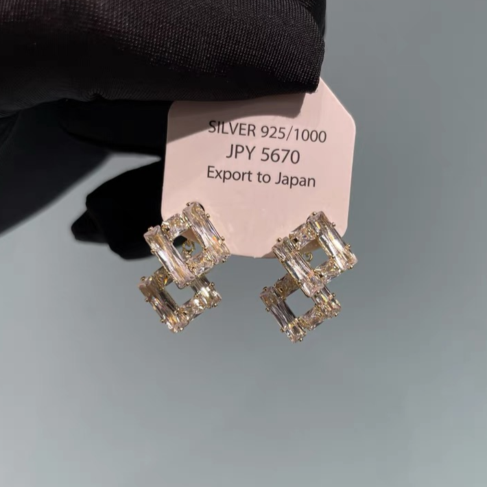 铜合金耳饰 气质轻奢时尚百搭个性精致小众耳饰LY0433