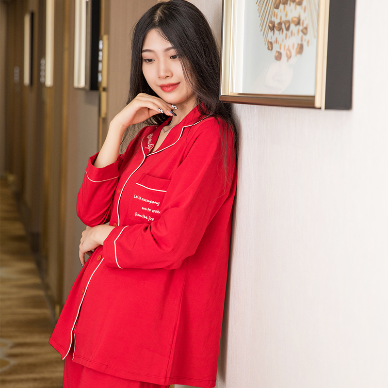 棉开衫长袖居家秋冬可外穿棉家居服套装翻领睡衣女款爆款秋款女