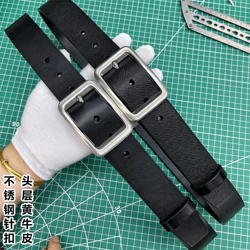 牧牛人钢制扣头男士头层牛皮手工腰带真皮皮带裤腰带休闲时尚百搭