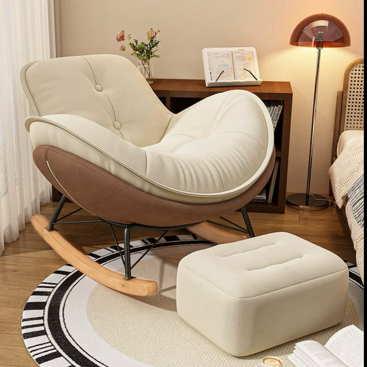 懒人企鹅摇摇椅企鹅椅阳台沙发家用休闲摇摇椅卧室房间布置用品