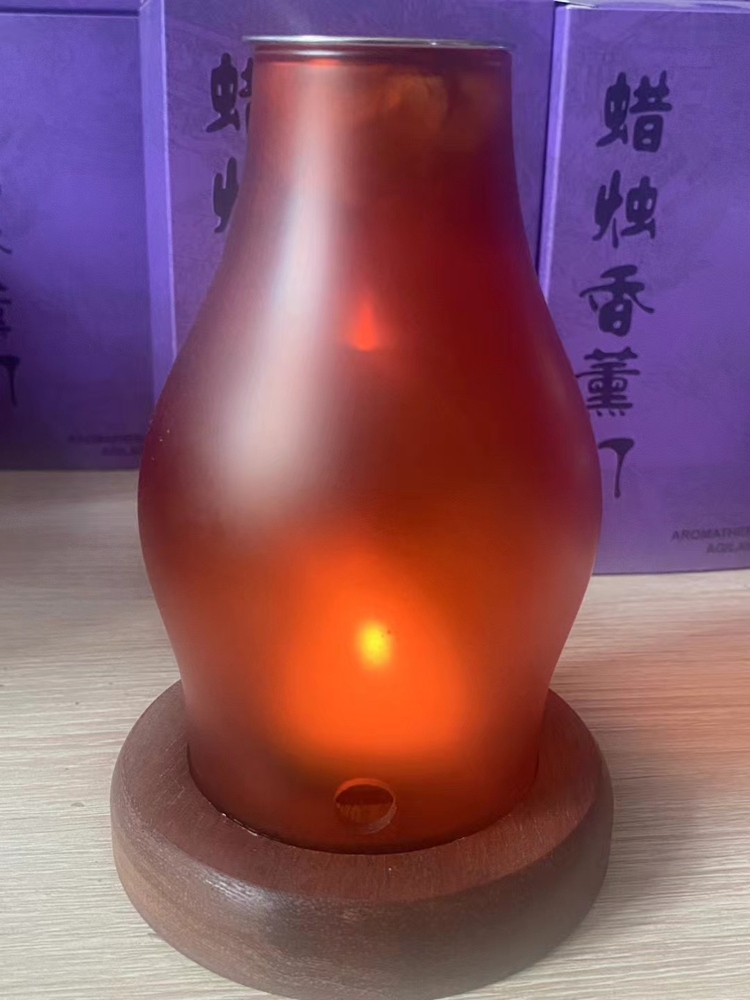 蜡烛熏香炉 ＋一盒蜡烛18个＋送10克沉水虎斑棋香薰粉