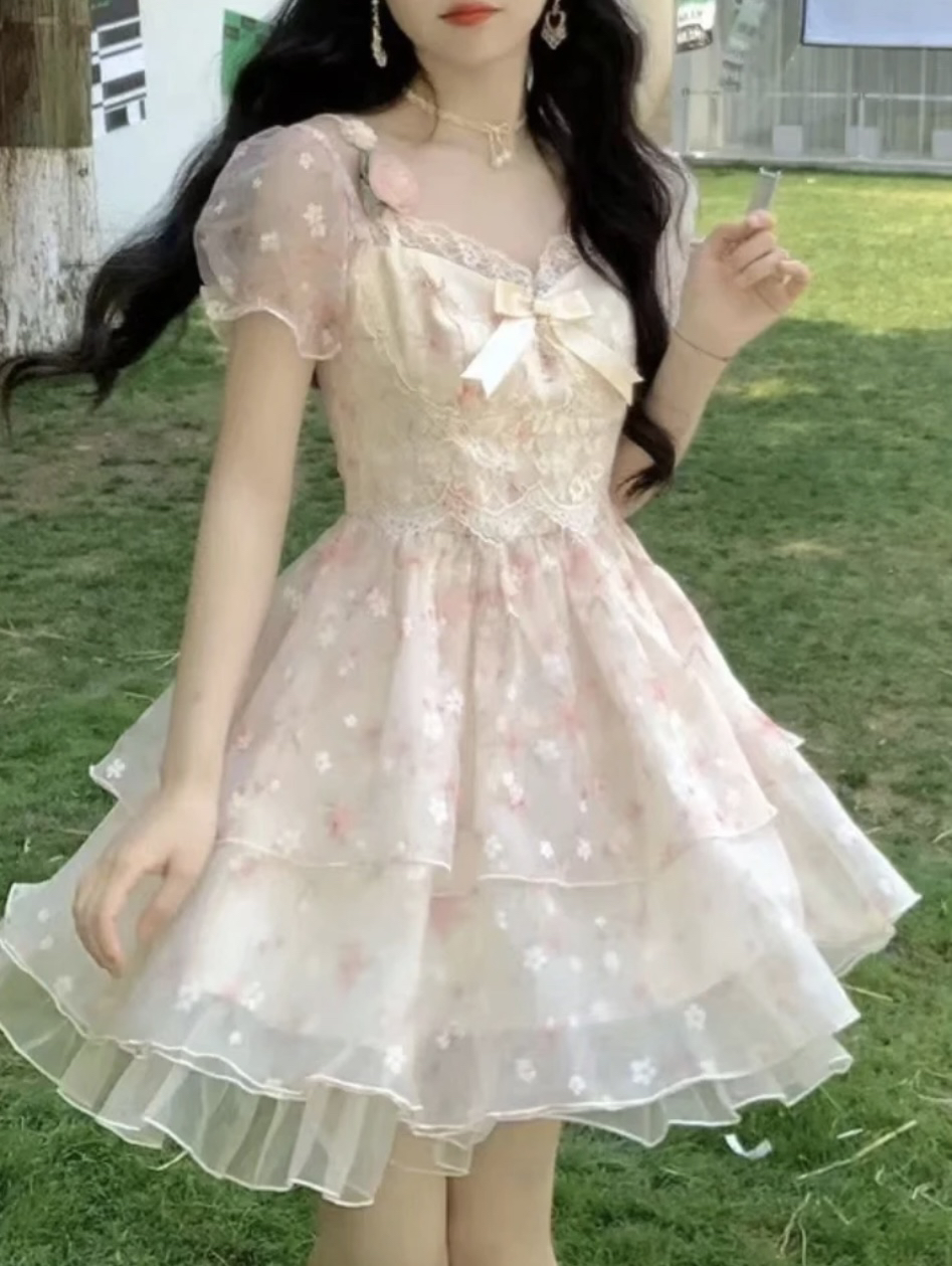 29到49公主裙名媛网纱碎花裙连衣裙直播间扣号专用链接蕾丝显瘦