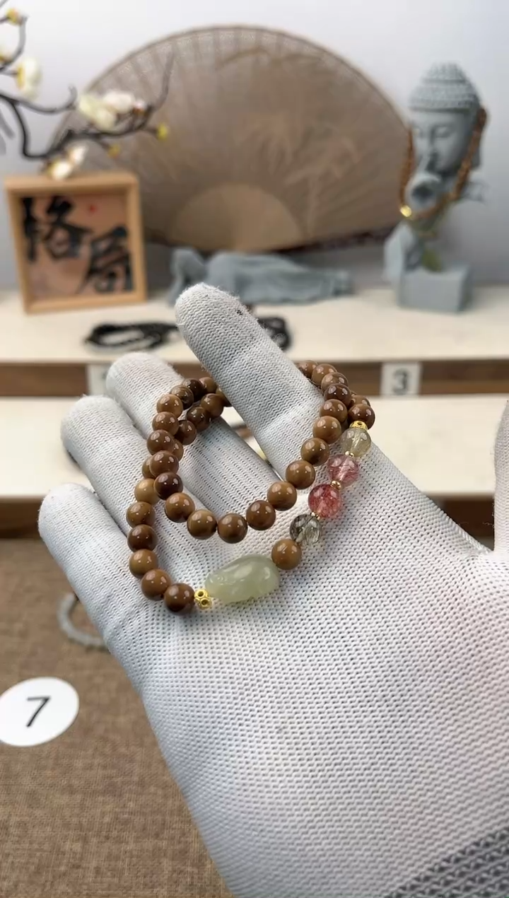【闪购商品】7mm库克四季发晶双圈