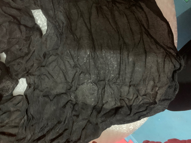 戏曲皱纱2米长宽30公分左右黑色