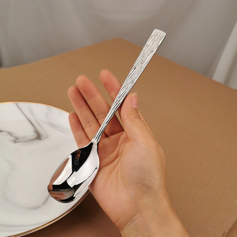 「2支装」日式18-10不锈钢高颜值平头勺方头勺