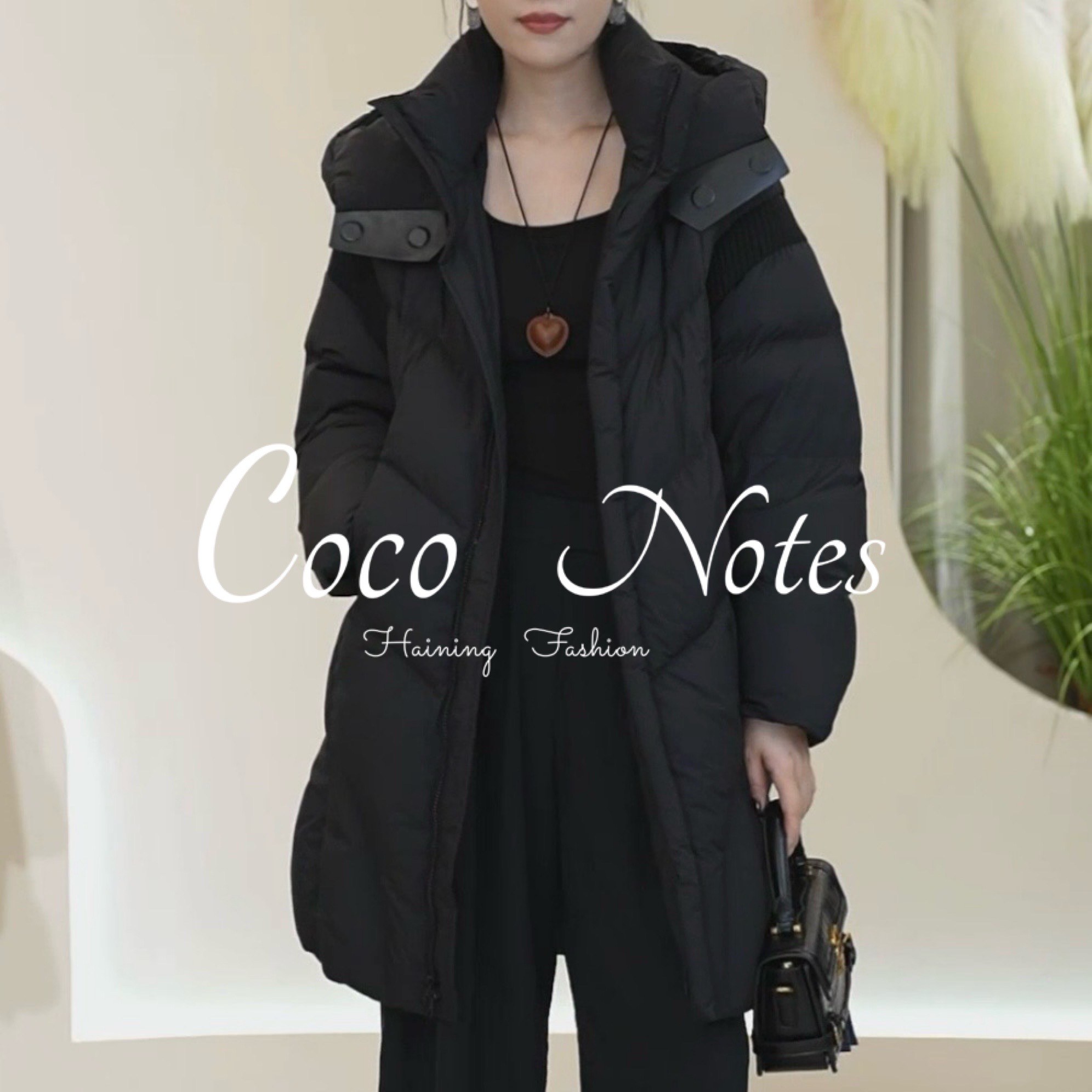 COCO NOTES【理想冬日2.0】20516设计感磁吸扣时尚中长款保暖羽绒服