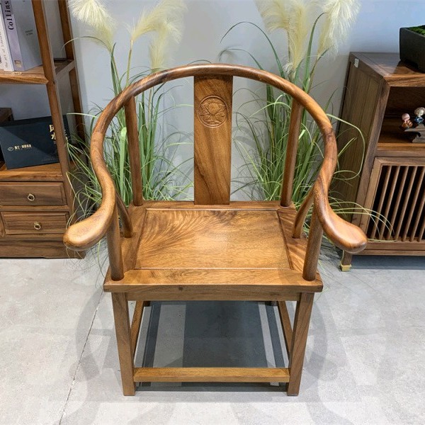 南美胡桃木圈椅实木椅新中式茶椅古典家用酒店民宿价格不含运费